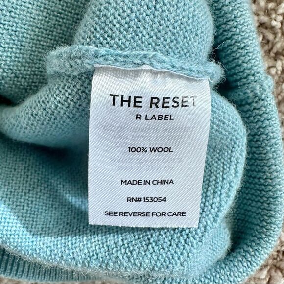 The Reset R Label The Wool Essential Pullover Sweater in Blue Size XS - Picture 6 of 7